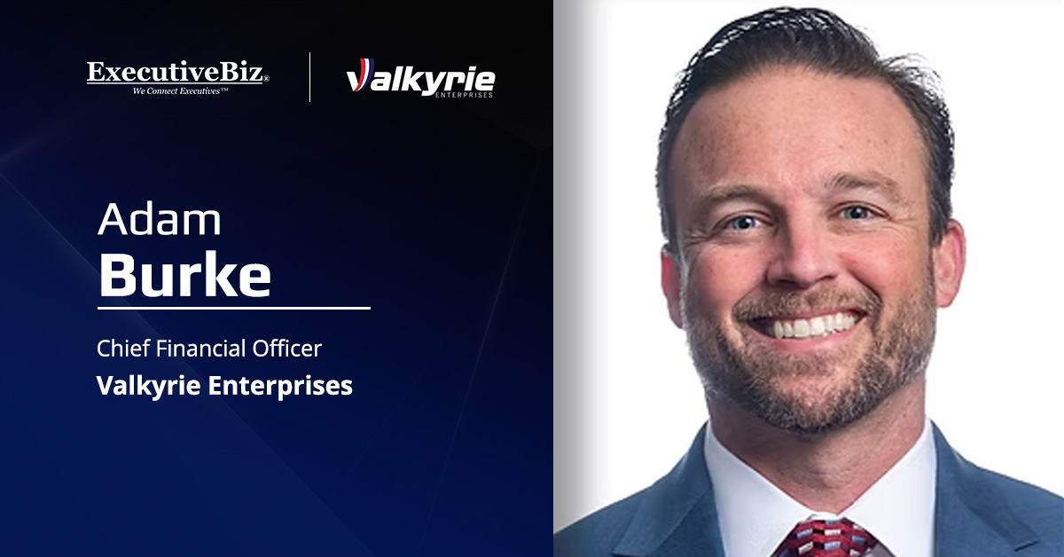 Headshot of Valkyrie CFO Adam Burke. Burke will officially take on the CFO role in August