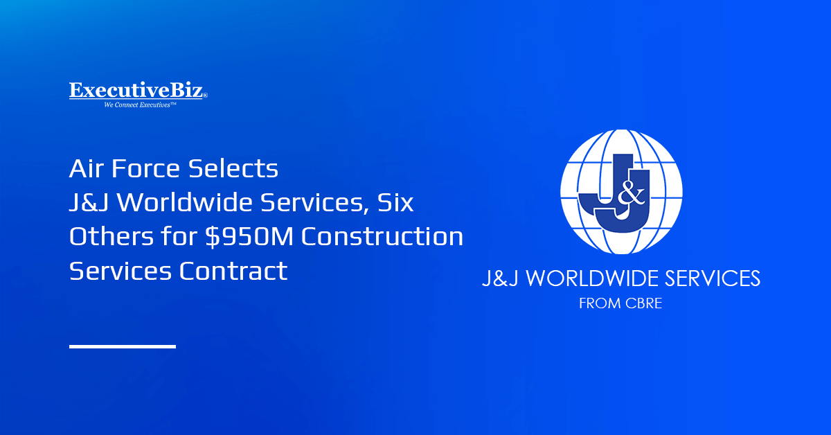 J&J Worldwide Services logo. The company has secured a spot on a $950 million Air Force construction services contract.
