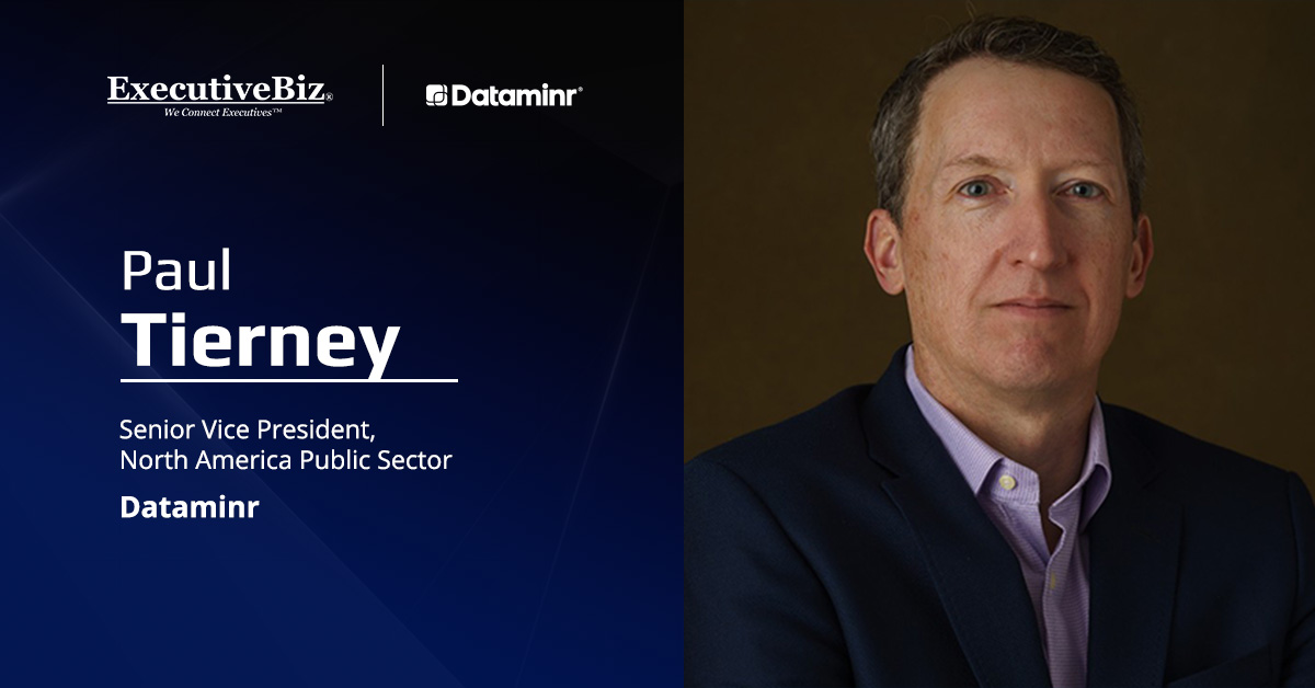 Dataminr North America Public Sector SVP Paul Tierney cited Dataminr First Alert's economic contributions to organizations.