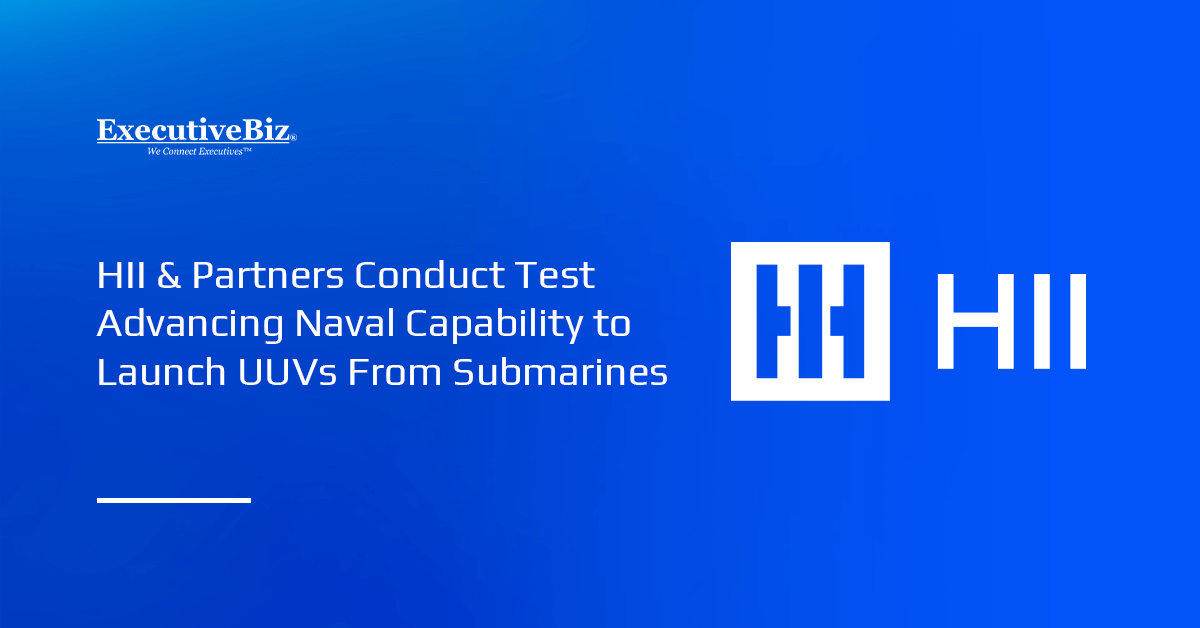 HII logo. HII and its partners completed a test advancing the Navy's ability to launch UUVs from submarines.