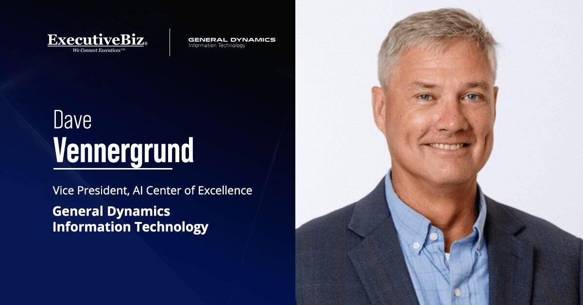 Dave Vennergrund, vice president of the AI Center of Excellence at GDIT. Vennergrund wrote about AI in a new blog post