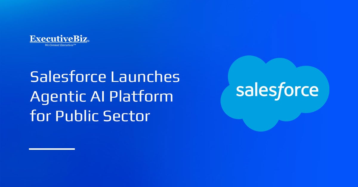 Salesforce logo. Salesforce has launched its AI-driven Agentforce for Public Sector platform.
