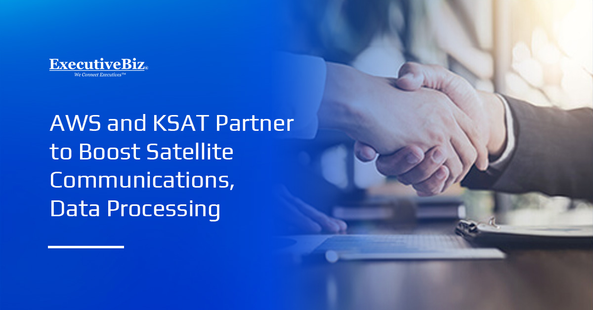 Handshake representing partnership. AWS and KSAT have partnered to enhance satellite communications and data processing.