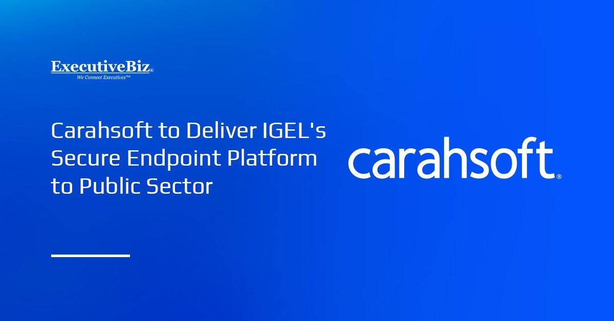 Carahsoft logo. IGEL partners with Carahsoft to deliver the Secure Endpoint OS Platform to the public sector.