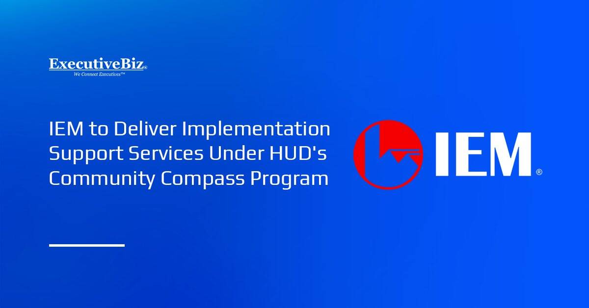 IEM International logo. HUD awarded a contract to IEM for Community Compass program services.