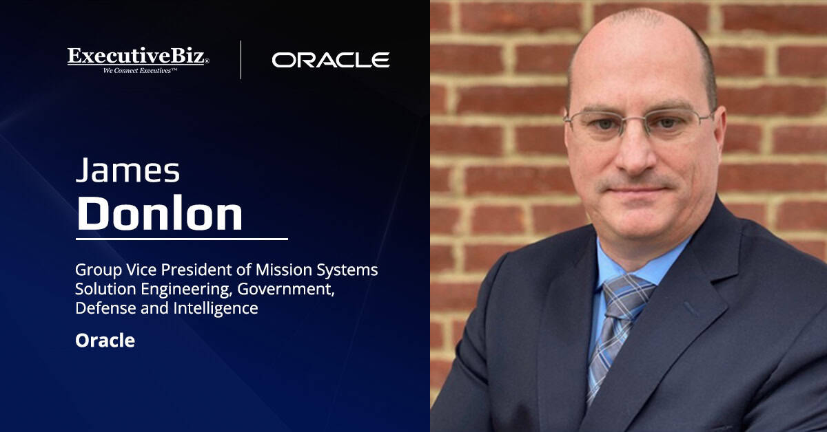 Oracle Group VP James Donlon. James Donlon was named group vice president of an Oracle division.