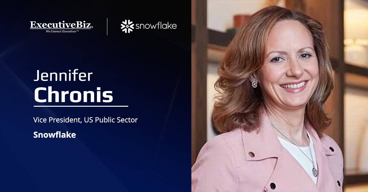 Jennifer Chronis. Snowflake has appointed Jennifer Chronis as vice president, US public sector.