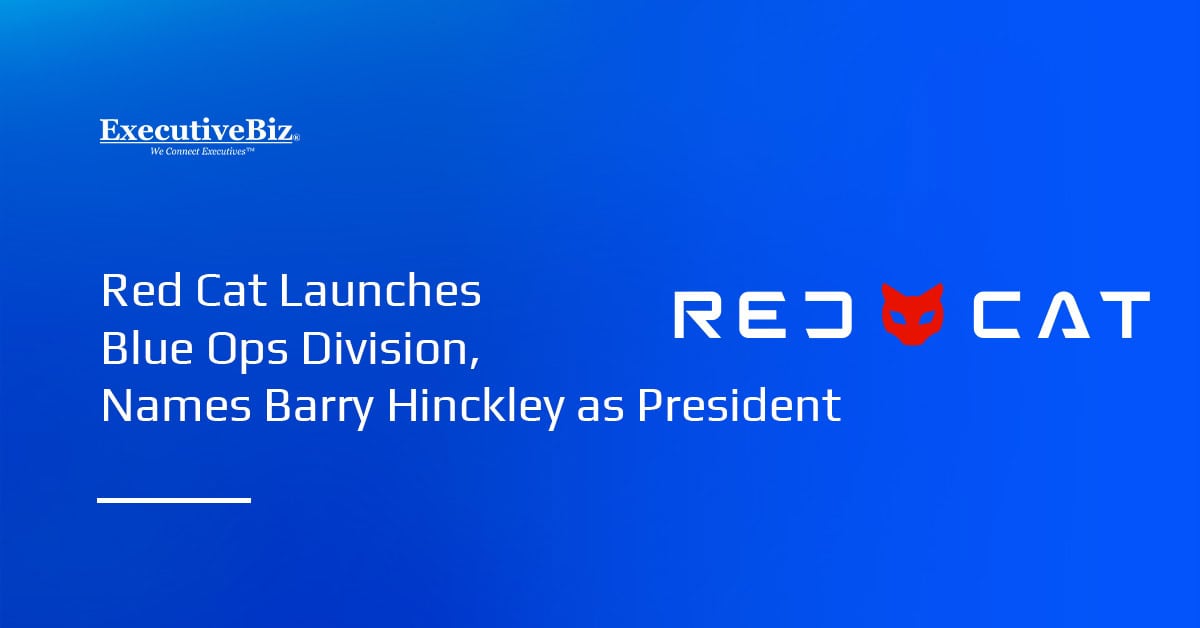 Red Cat logo. Red Cat launched its Blue Ops Division, which will be led by Barry Hinckley.