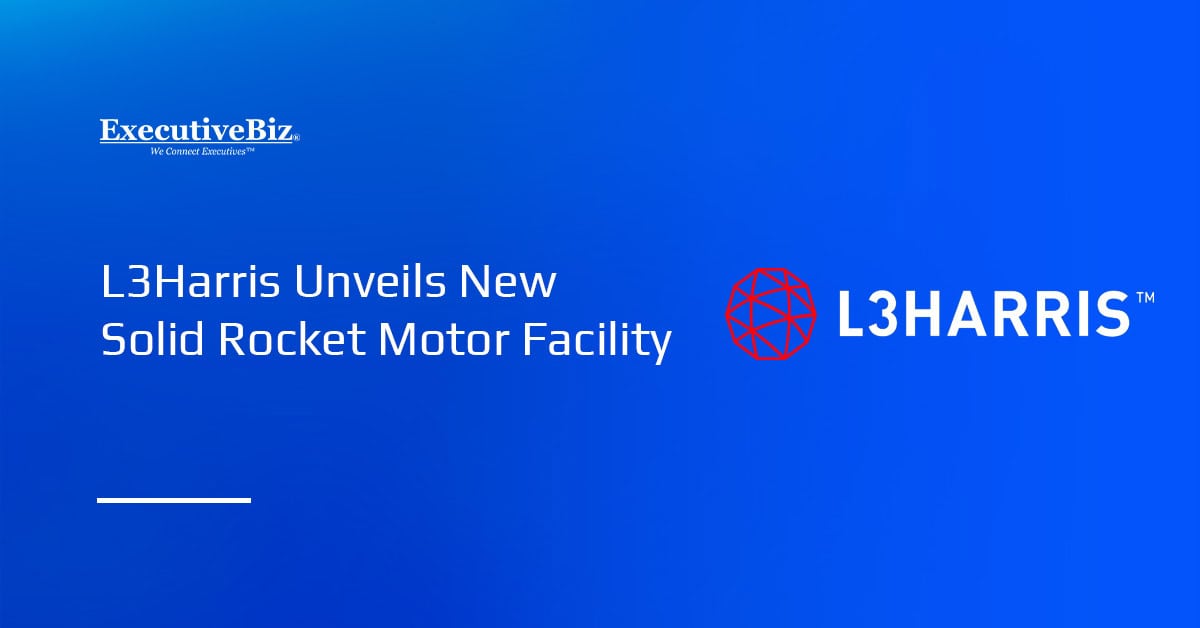 L3Harris logo. L3Harris has inaugurated its new solid rocket motor facility.