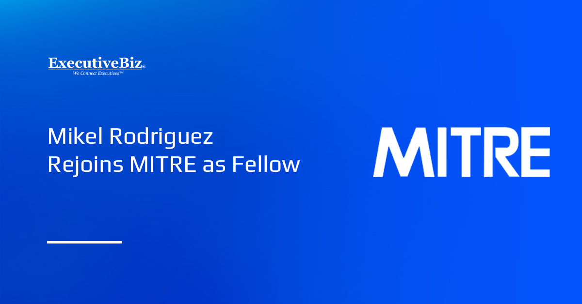 MITRE Fellow Mikel Rodriguez. Rodriguez returned to MITRE to drive federal AI adoption efforts.
