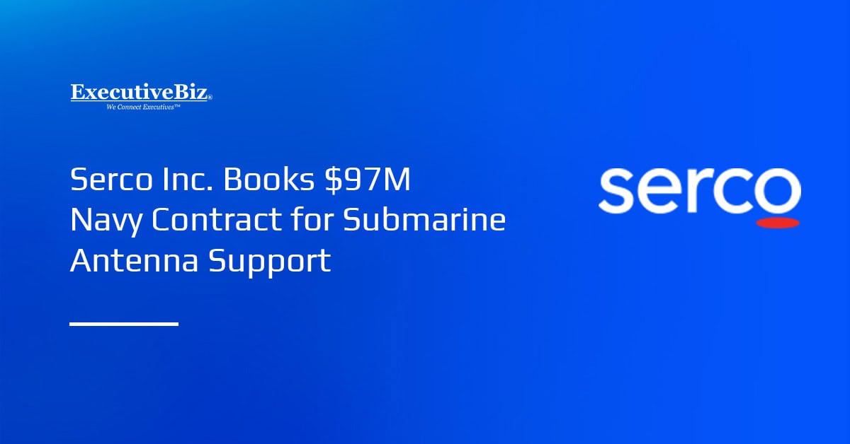 Serco logo. A $97 million Navy contract was awarded Serco for submarine antenna support.