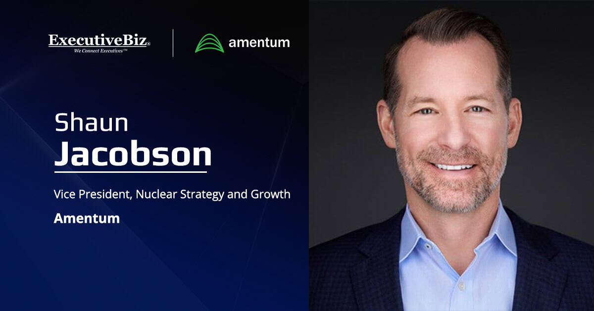 Shaun Jacobson. Amentum hired the veteran power energy sector executive as VP of nuclear strategy and growth.