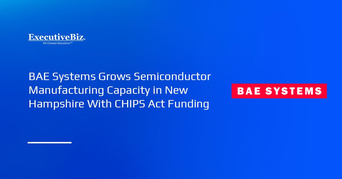 BAE Systems' logo. BAE Systems will upgrade its chips factory in New Hampshire