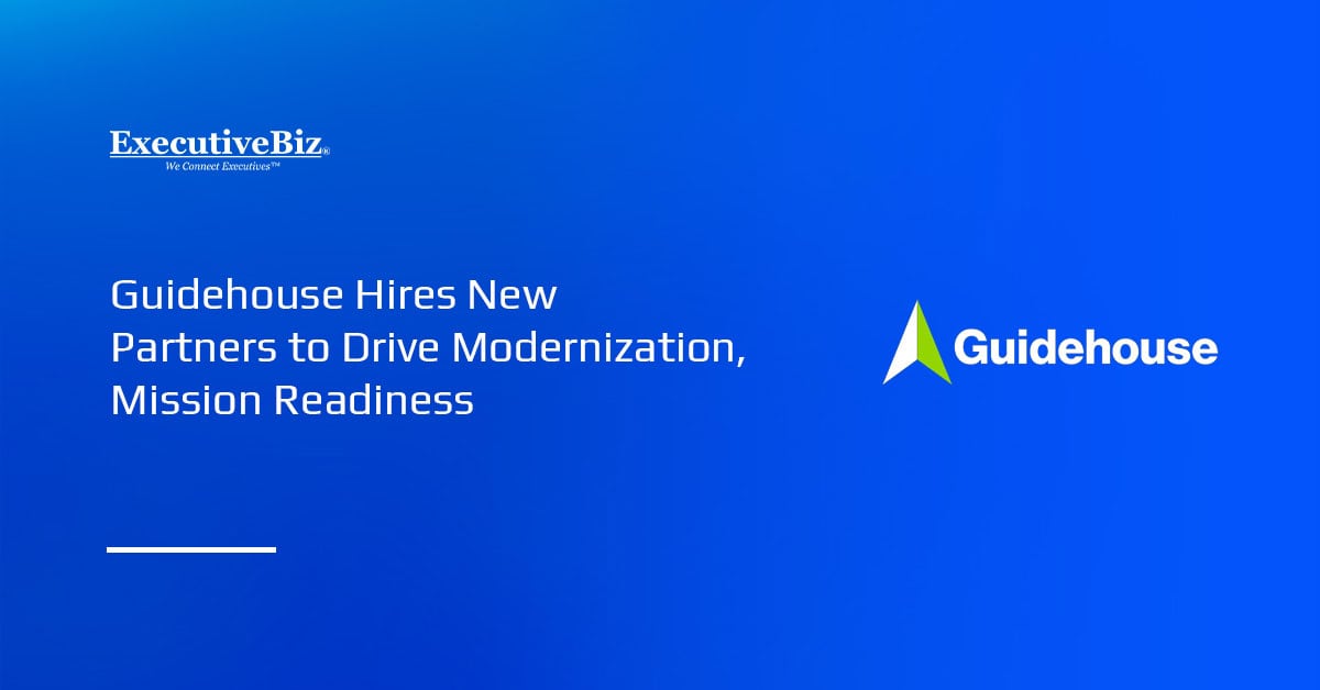 Guidehouse logo. Guidehouse added hired new partners to strengthen its defense and security segment.