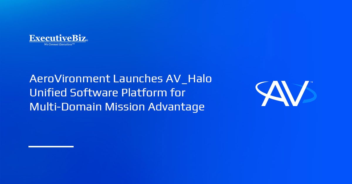 AeroVironment logo. AeroVironment launches AV_Halo, a software platform for multi-domain defense missions.