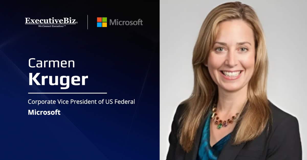 Carmen Krueger. Microsoft has named the former SAP executive as corporate vice president for U.S. federal.