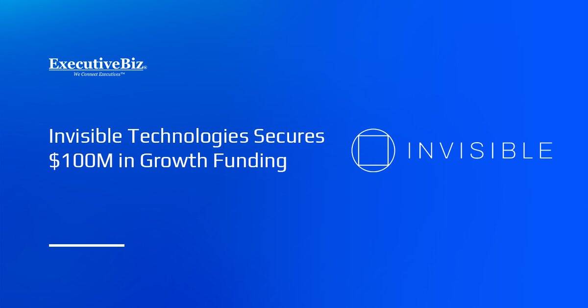 Invisible Technologies logo. Invisible Technologies has raised $100 million in a growth funding round led by Vanara Capital.