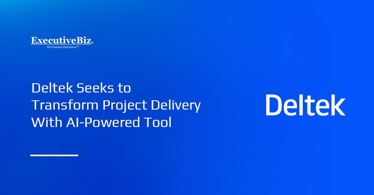 Deltek logo. Deltek seeks to transform project delivery with Dela, an AI-powered digital assistant.