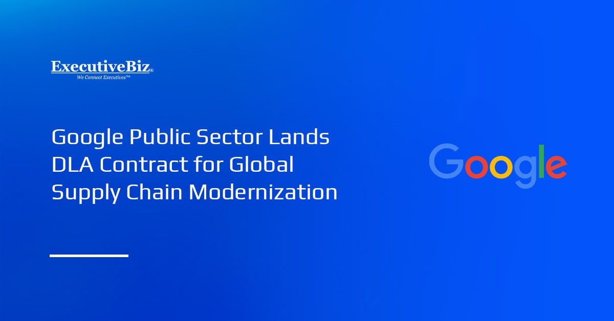 Google logo. Google Public Sector secured a contract to modernize the DLA's global supply chain.
