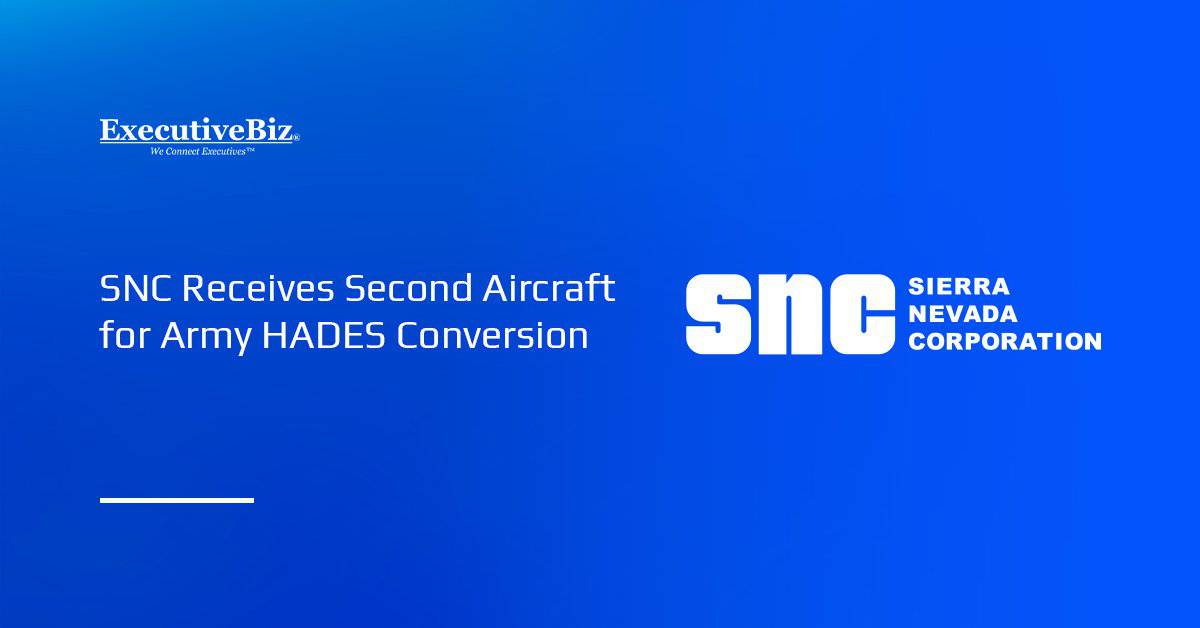 SNC logo. SNC has received the second aircraft that will be modified for the U.S. Army's HADES program.