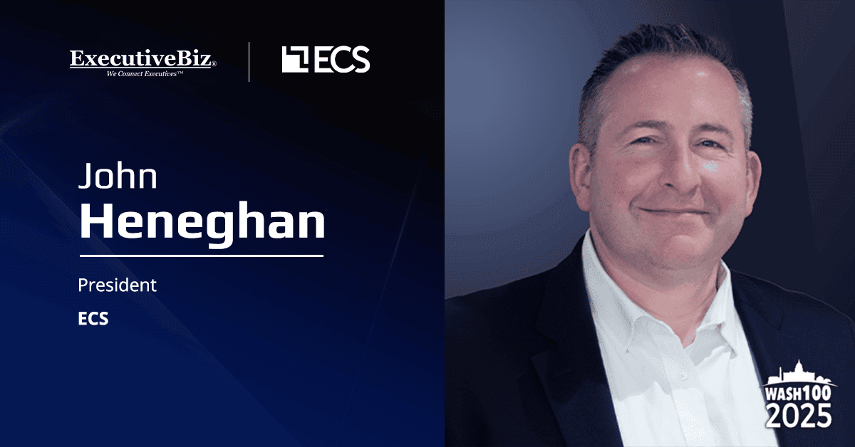 John Heneghan. The ECS president discussed the company’s contributions to NGA’s Maven Program.