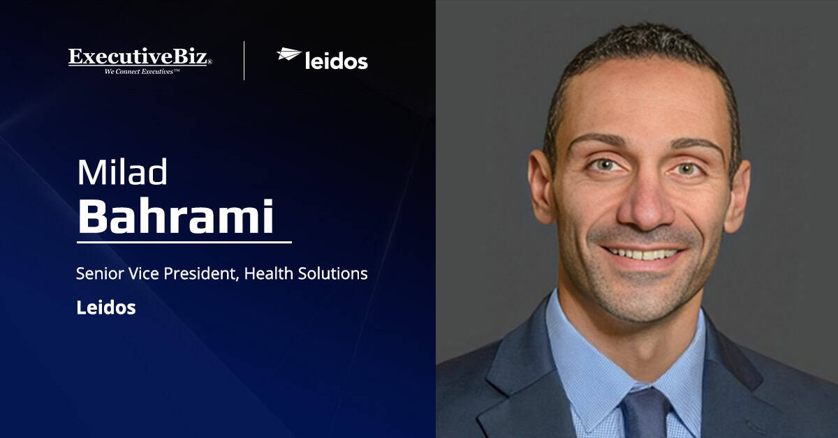 Milad Bahrami, Leidos SVP. Leidos has formed a joint venture with Sky Solutions.