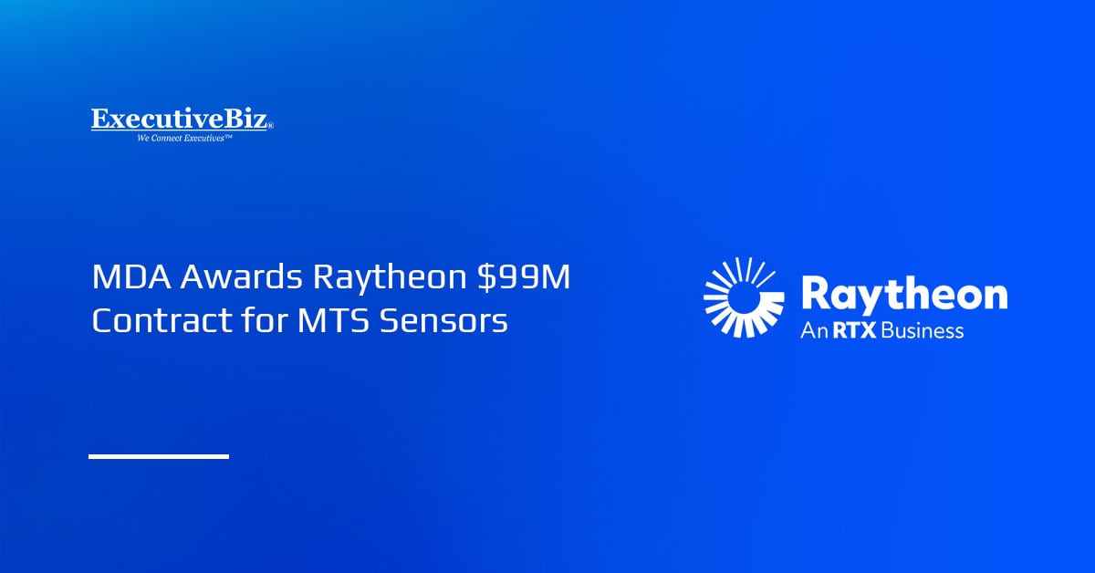 Raytheon logo. Raytheon has secured a potential $99 million MDA contract for work on MTS class sensors.