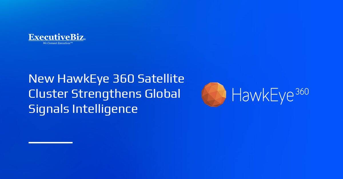HawkEye 360 logo. The Cluster 12 satellites reached full operational capability.