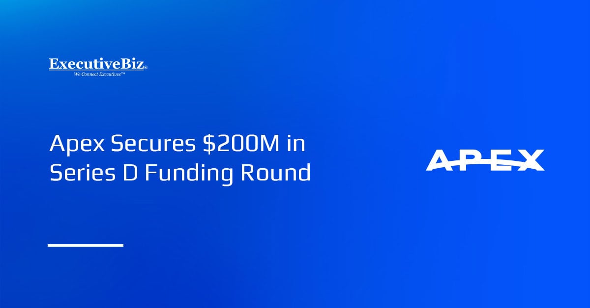 Apex logo. The spacecraft manufacturer raised $200 million in Series D financing.