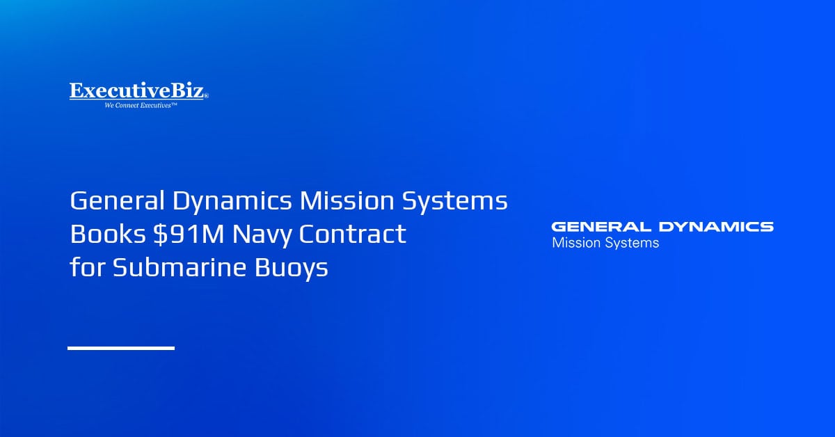 GDMS logo. The U.S. Navy awarded the company a $91 million contract for the supply of submarine buoy systems.
