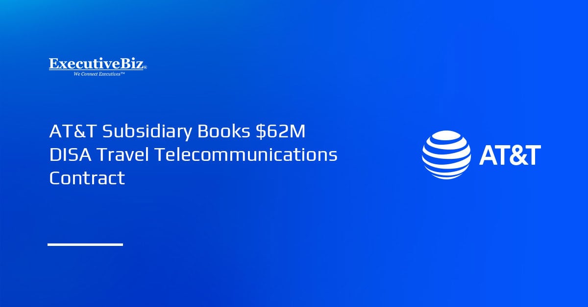 AT&T logo. AT&T subsidiary was awarded the DISA Travel Telecommunications Services-V contract.