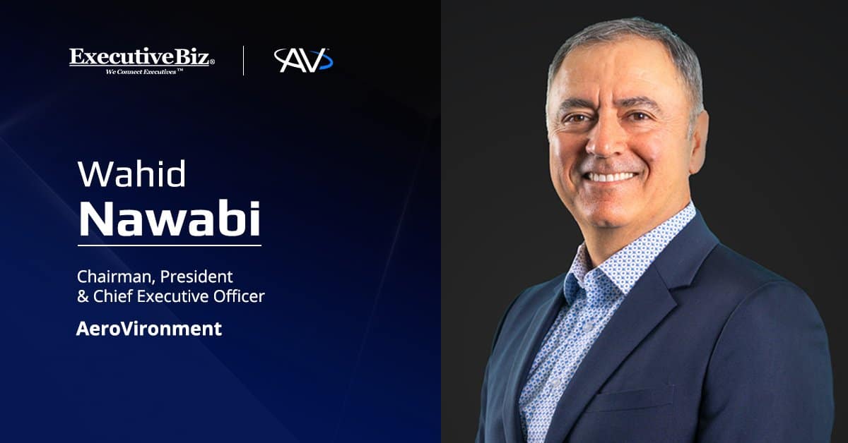AV CEO Wahid Nawabi. His company has received a contract option from the Space Force for BADGER antenna systems.