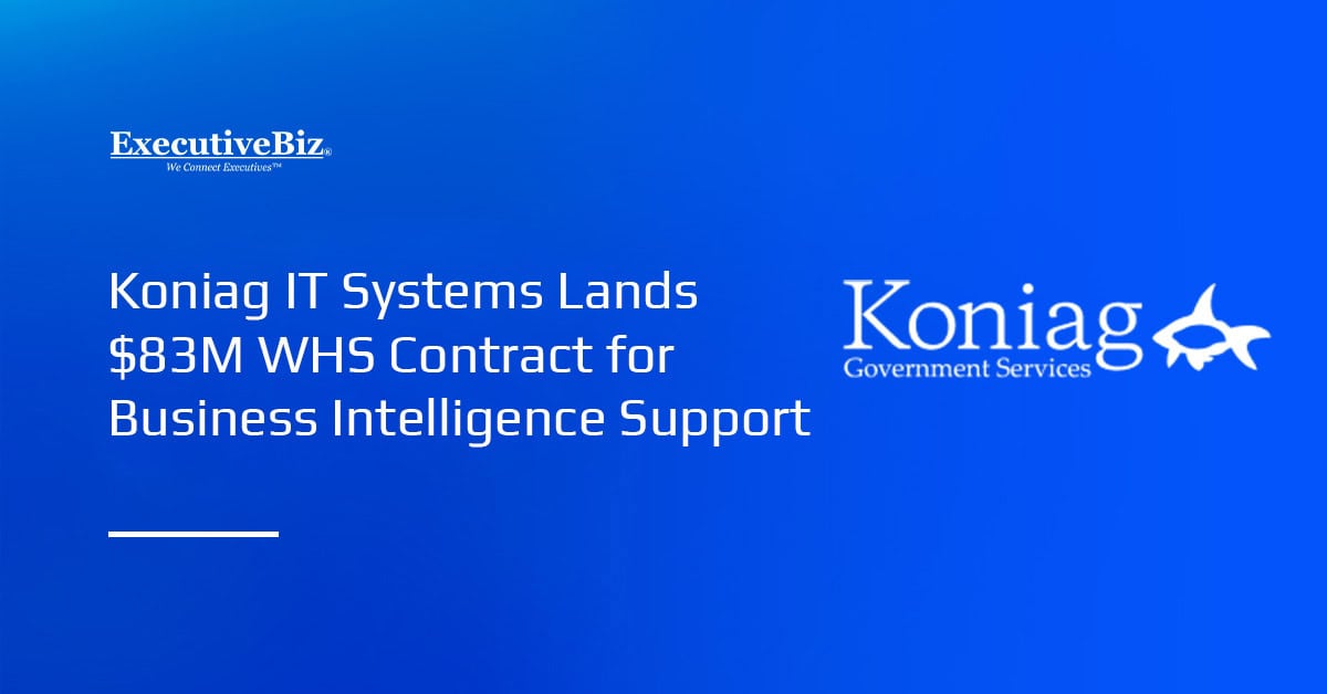 Koniag Government Services logo. Koniag IT Systems has booked an $83 million contract from Washington Headquarters Services.