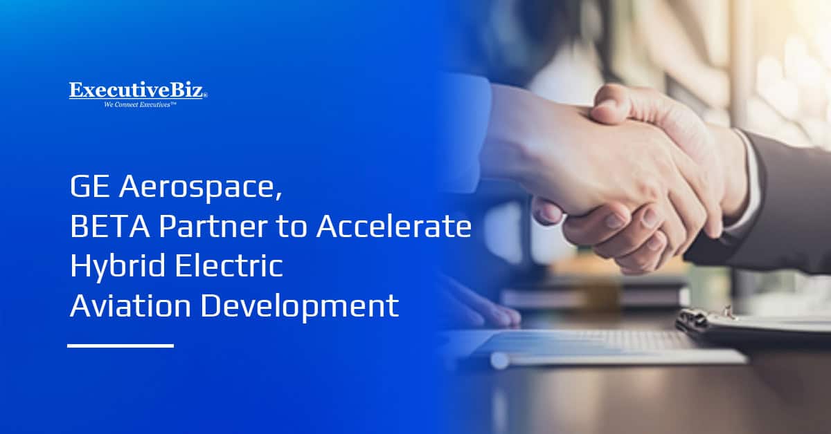 Handshake representing partnership. GE Aerospace and BETA Technologies partnered to develop a hybrid electric turbogenerator.