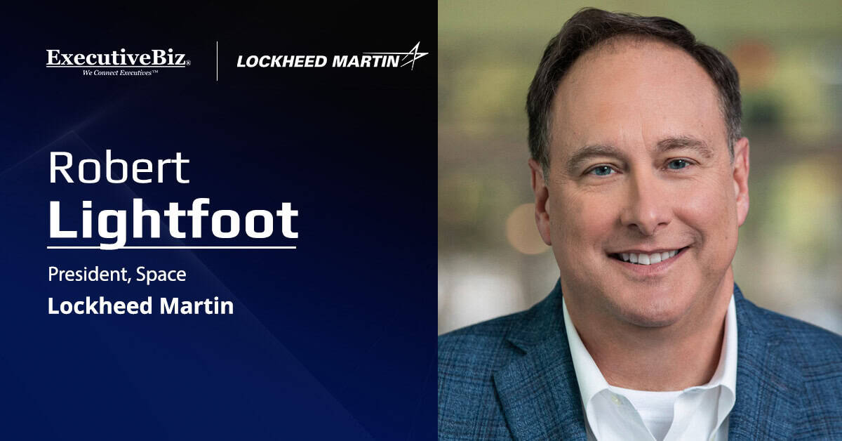 Lockheed Martin Space President Robert Lightfoot.  NASA and Lockheed Martin have connected the Orion with the SLS rocket.