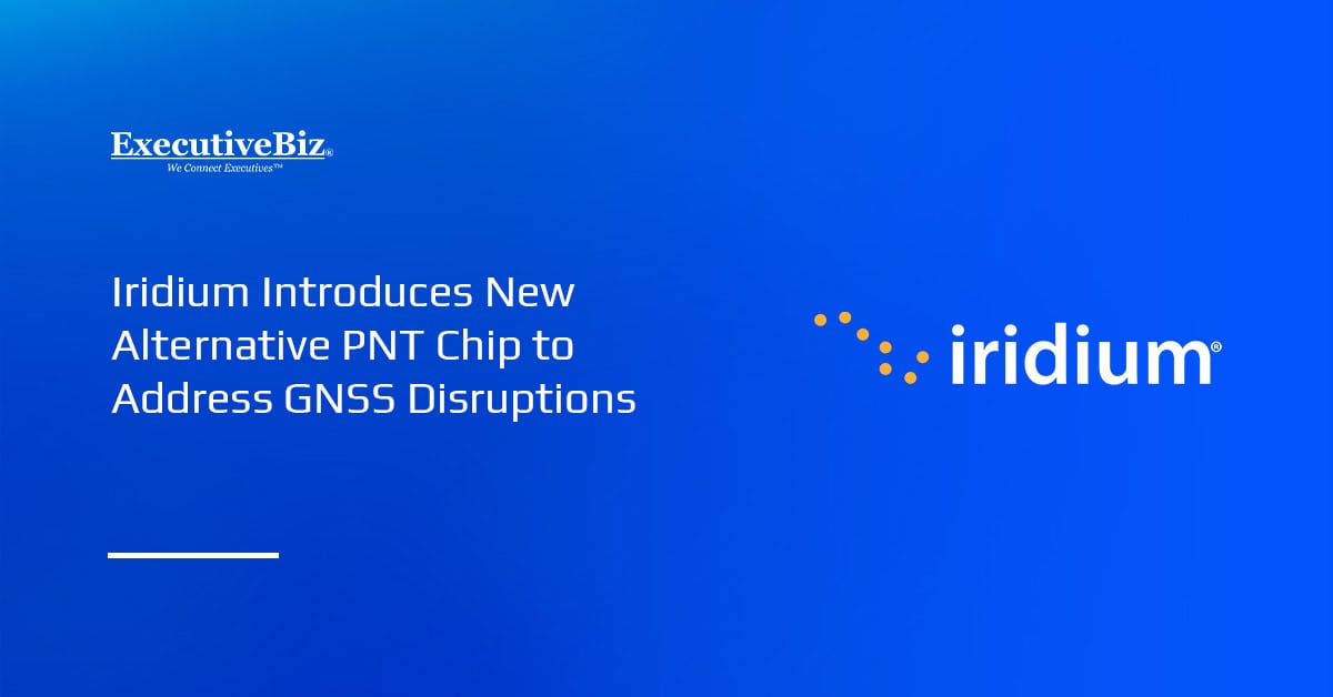 Iridium Introduces New Alternative PNT Chip to Address GNSS Disruptions Iridium logo. Iridium introduced PNT ASIC, a miniature global positioning, navigation and timing chip.