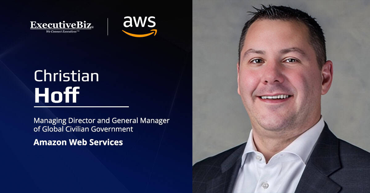 Christian Hoff. AWS named Christian Hoff as managing director and general manager of global civilian government.