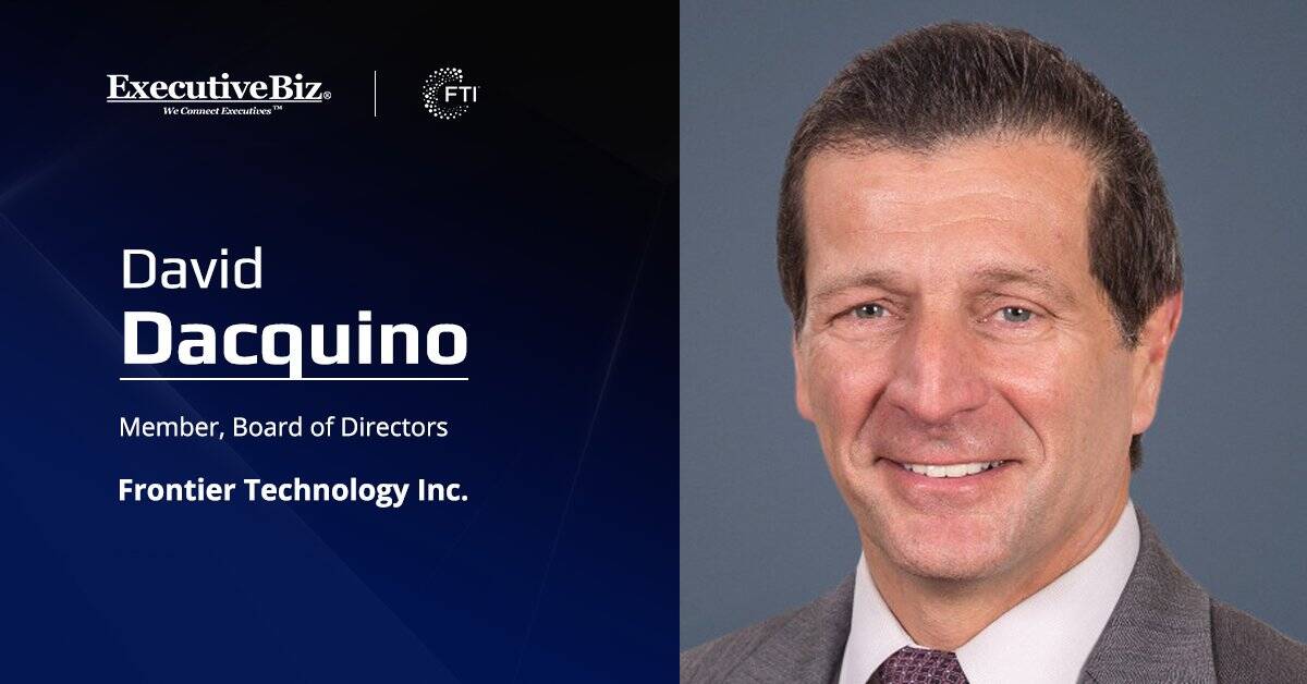 David Dacquino Named to FTI Board of Directors FTI Board Member David Dacquino. David Dacquino has joined the board of directors at Frontier Technology Inc.