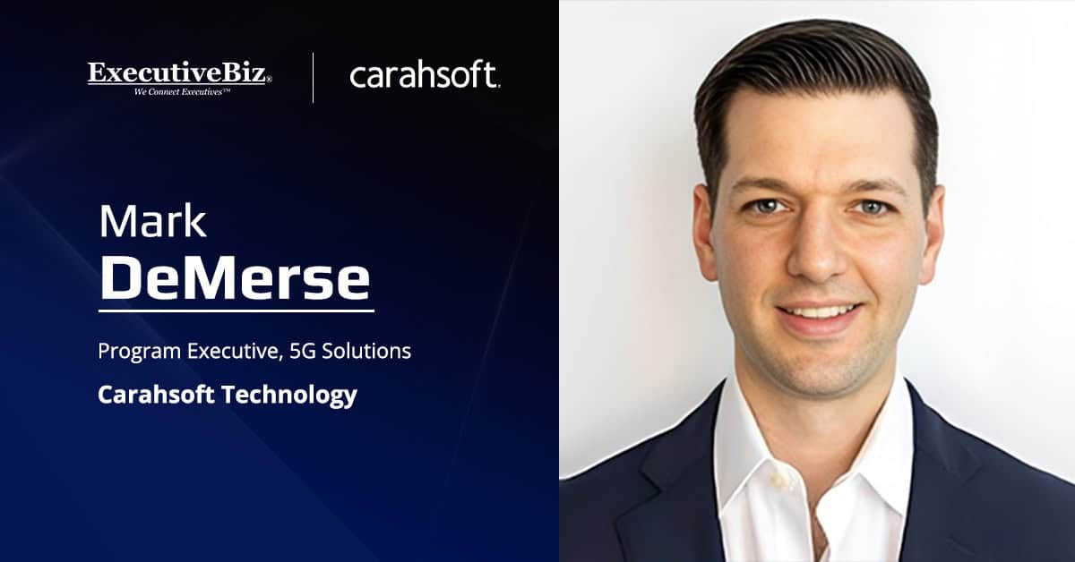 Mark Demerse. The Carahsoft executive highlighted the merits of RCN Technologies' connectivity offerings.
