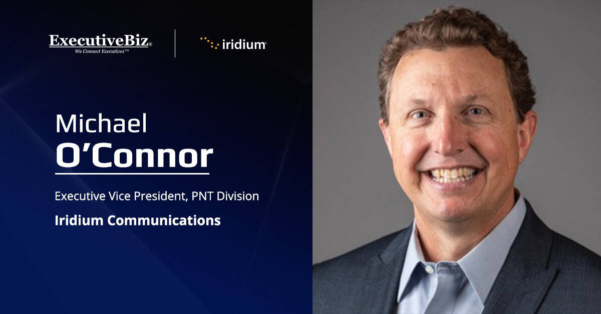Michael O'Connor headshot. The Iridium executive highlighted the value of his company's PNT offerings.