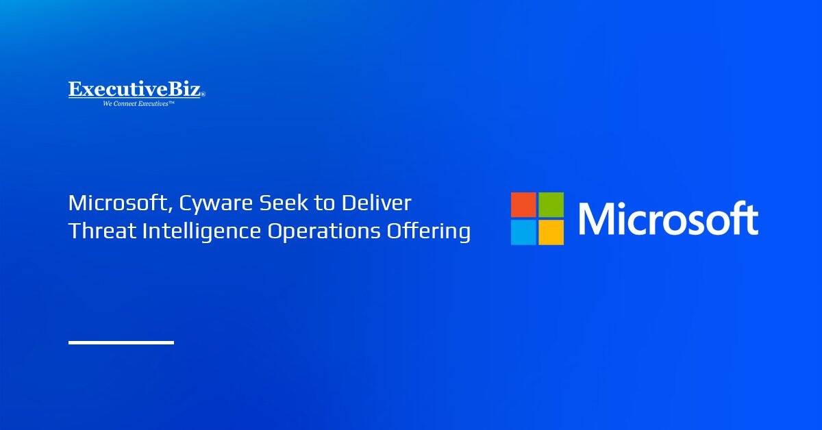 Microsoft logo. Microsoft and Cyware have entered into a strategic partnership.