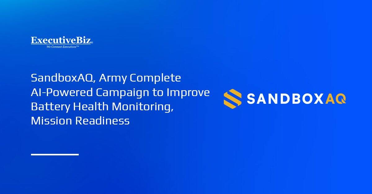 SandboxAQ's logo. SandboxAQ is working with the Army to advance battery-analytics