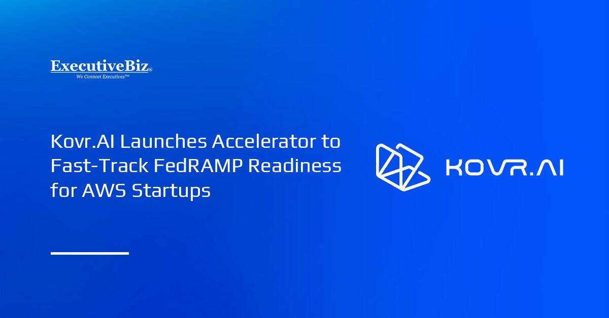 Kovr.AI logo. Kovr.AI launched a 30-day accelerator to help AWS-based startups achieve FedRAMP Moderate readiness.