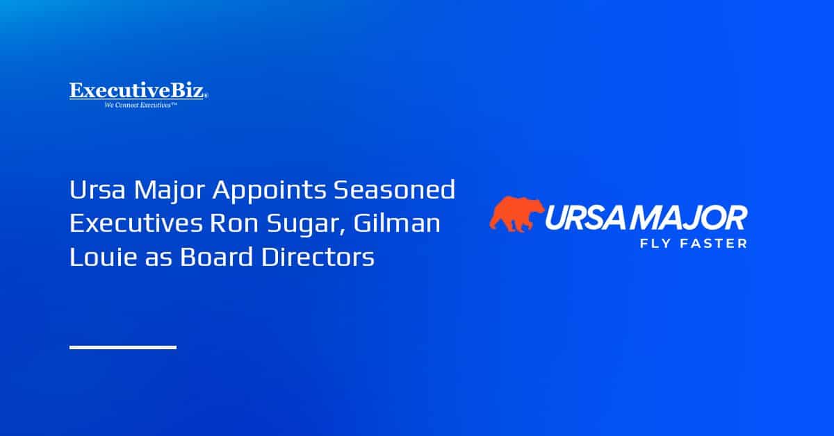 Ursa Major logo. Ron Sugar and Gilman Louie, new company board directors