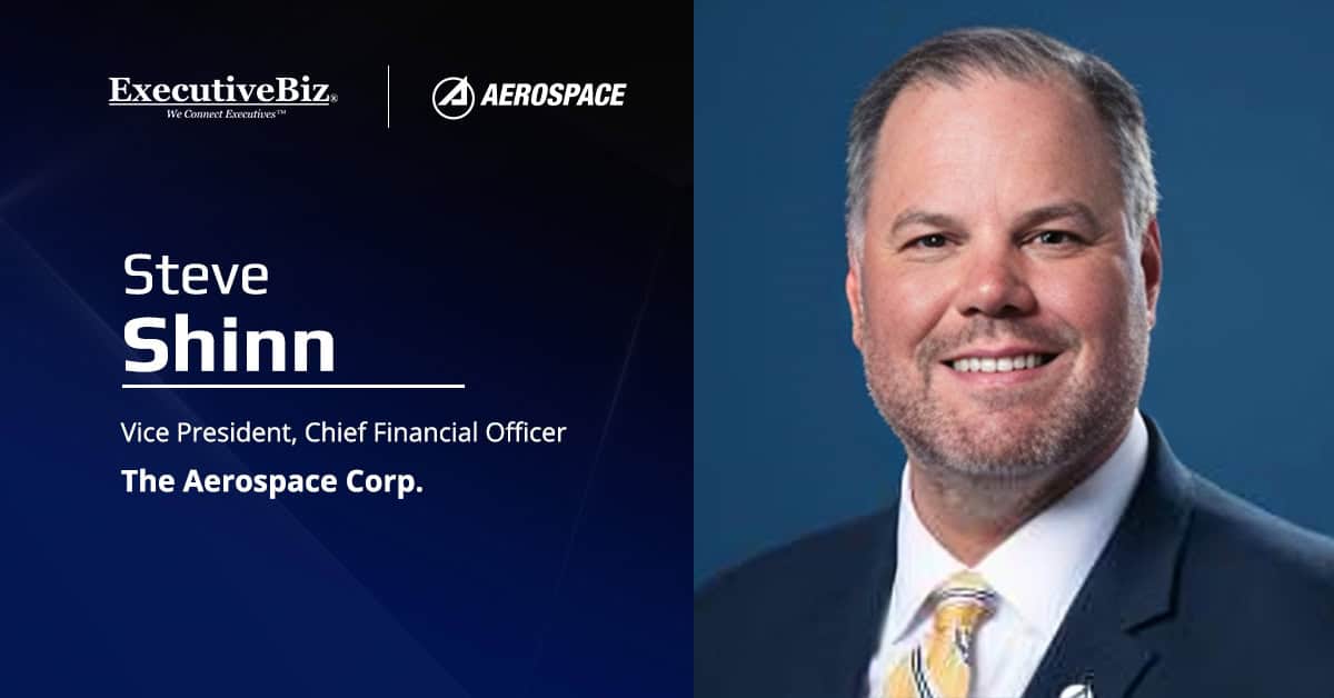 Veteran Finance Exec Steve Shinn Joins Aerospace Corp. as VP, CFO Steve Shinn. The Aerospace Corp. has appointed Steve Shinn as vice president and chief financial officer.
