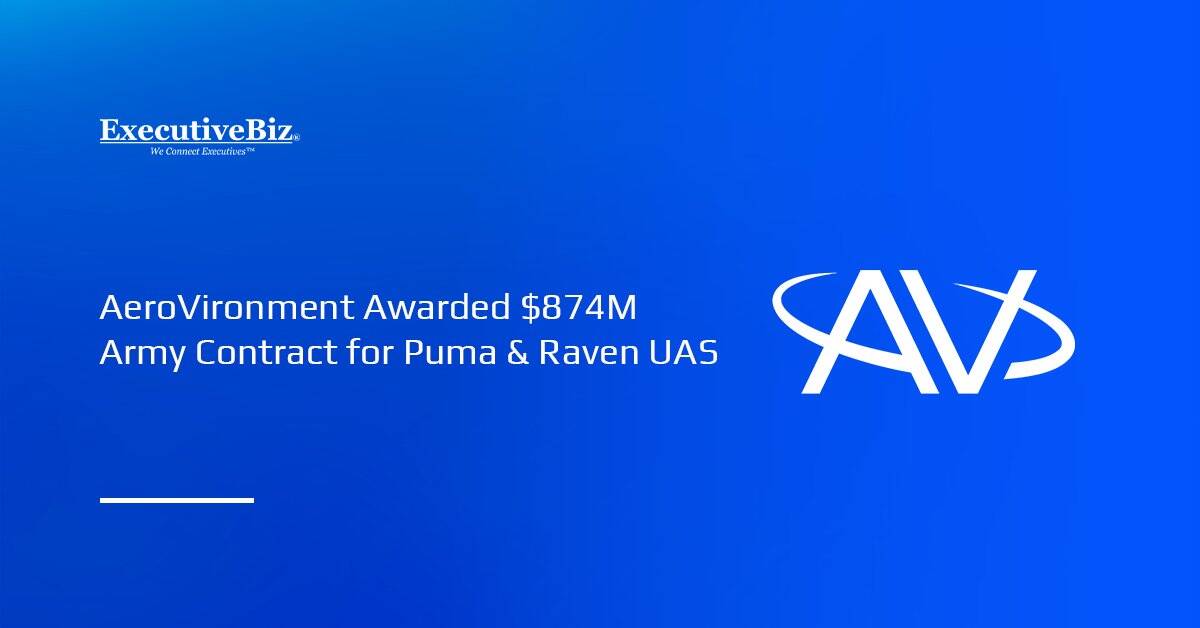 AeroVironment Awarded $874M Army Contract for Puma & Raven UAS AeroVironment logo. The U.S. Army has awarded AeroVironment a contract to provide Puma and Raven unmanned aircraft systems.