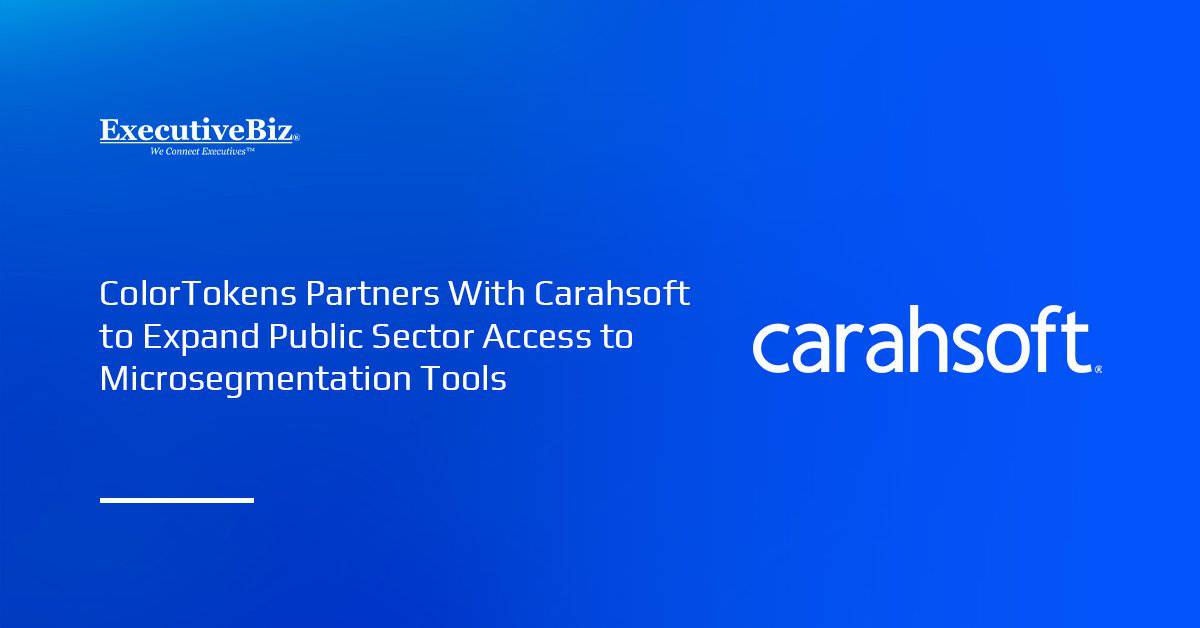 Carahsoft logo. ColorTokens and Carahsoft partner to deliver the Xshield microsegmentation platform to the public sector.