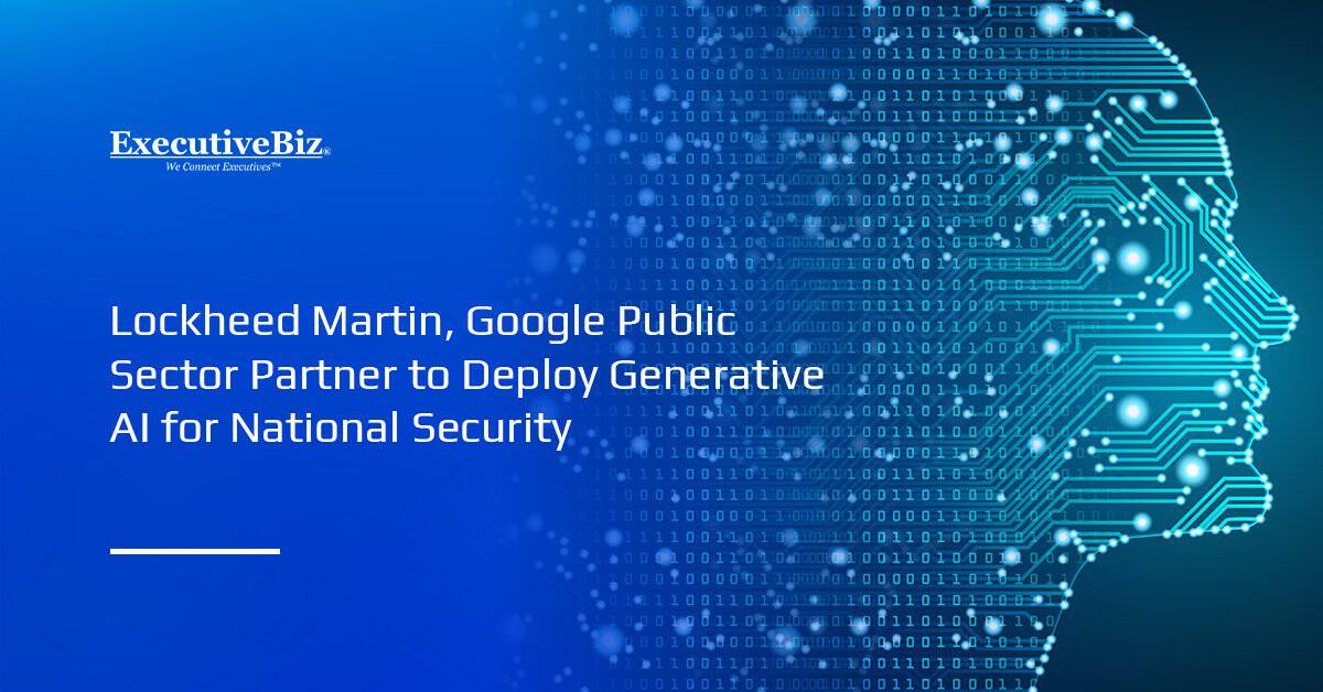 Digital head signifying AI. Lockheed and Google Public Sector have partnered to deploy generative AI for national security.