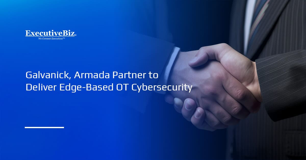 Handshake as partnership. Galvanick partnered with Armada to deliver integrated edge computing and OT cybersecurity.