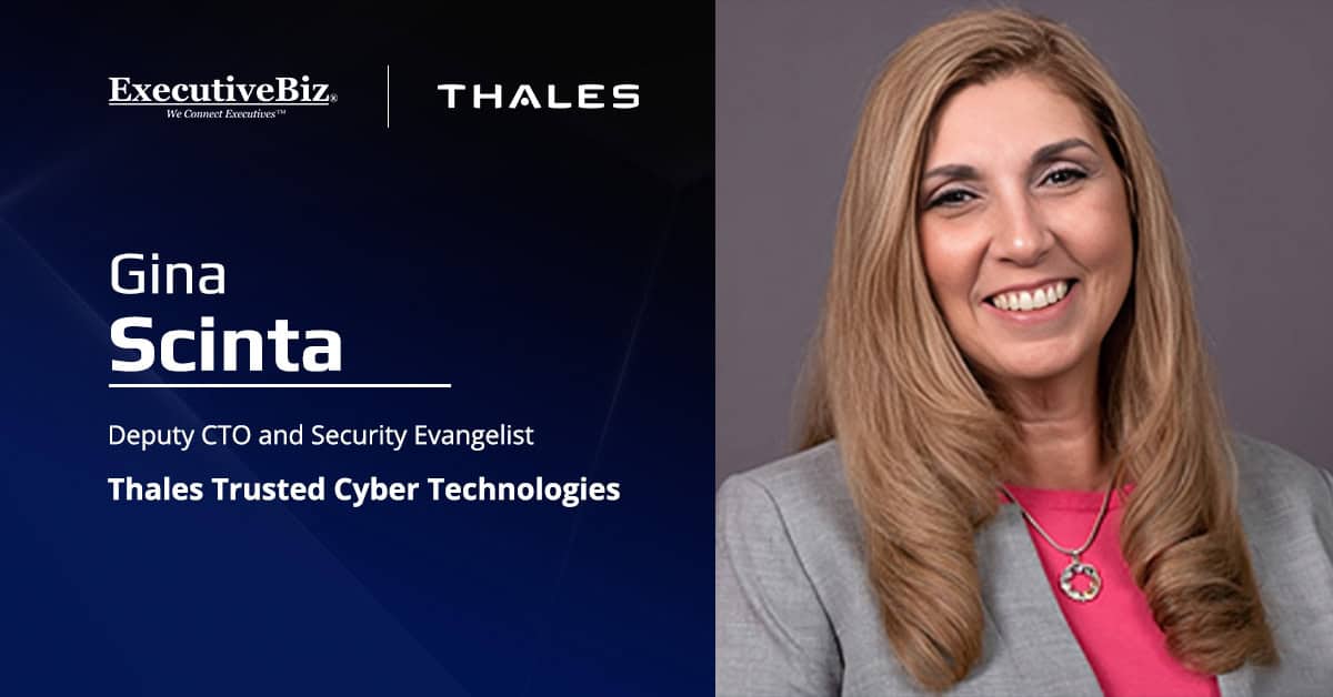 Gina Scinta. The deputy CTO of Thales TCT discussed AI’s potential in improving federal cybersecurity.